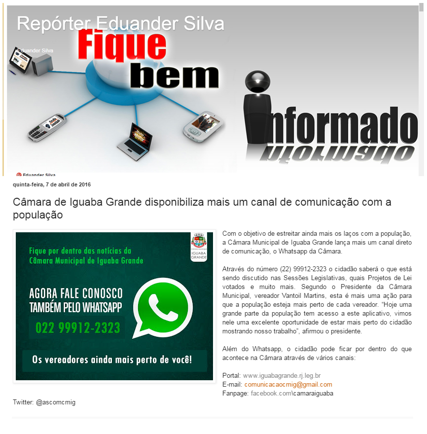 Blog Eduander Silva